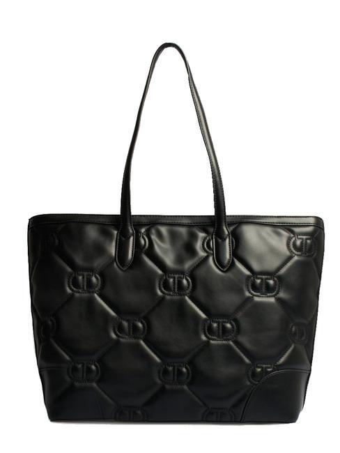LOGO QUILTED Borsa shopping a spalla nero - Borse Donna