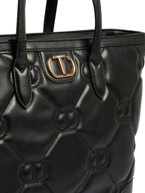 LOGO QUILTED Borsa shopping a spalla nero - Borse Donna