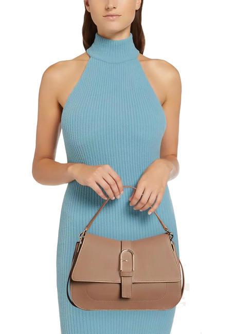 FLOW M Borsa a mano in pelle greige - Borse Donna