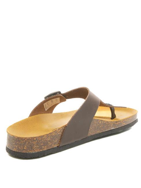 VEGA Infradito in pelle suede dark brown - Scarpe Donna