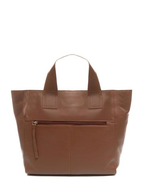 FRAPPE Borsa in pelle con tracolla DarkBrown - Borse Donna