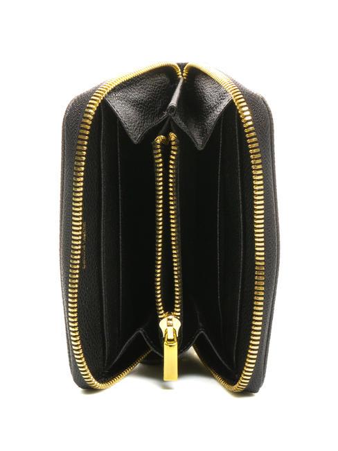 BASIC Portafoglio medio in pelle zip around Nero - Portafogli Donna