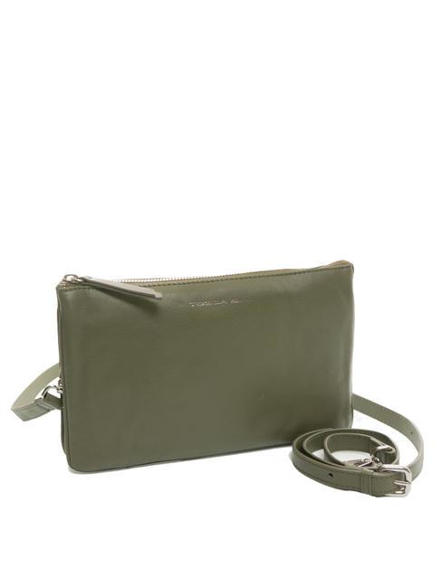BASIC Borsa a tracolla in pelle verde oliva - Borse Donna