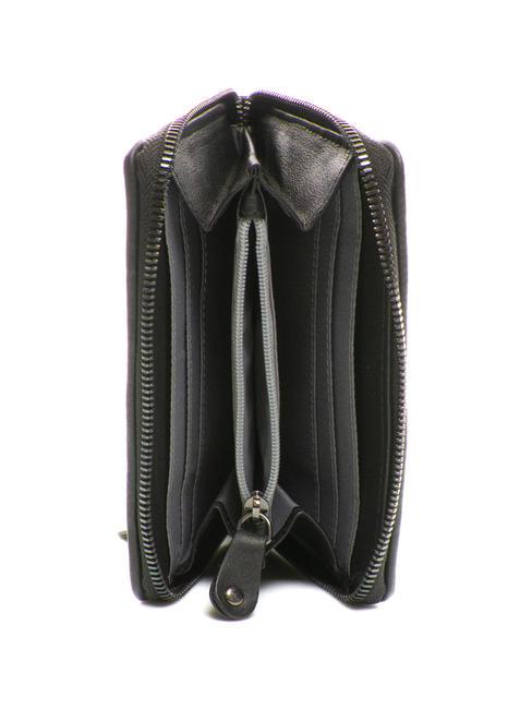 PAN CAKE Portafoglio piccolo in pelle zip around Nero - Portafogli Donna