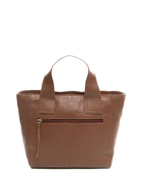 FRAPPE Borsa media in pelle con tracolla DarkBrown - Borse Donna