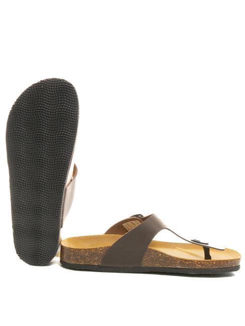 VEGA Infradito in pelle suede dark brown - Scarpe Donna