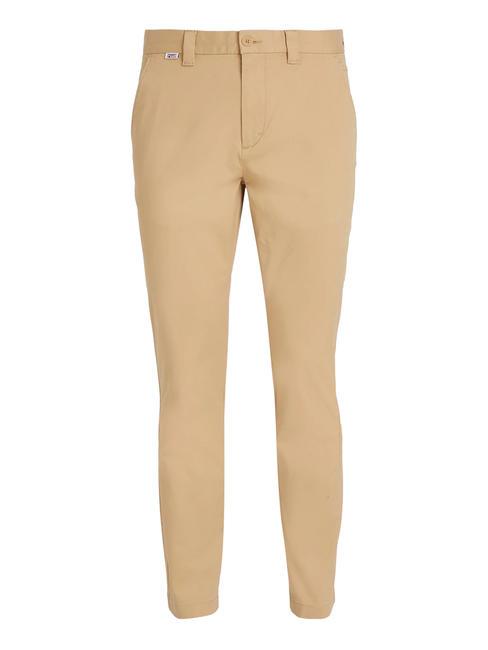 TJ AUSTIN Pantaloni chino in cotone tawny sand - Pantaloni Uomo