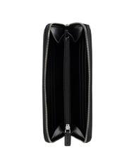 CALVIN KLEIN LETTERING LOGO Portafoglio grande zip around black with rose - Portafogli Donna - 2