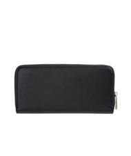 CALVIN KLEIN LETTERING LOGO Portafoglio grande zip around black with rose - Portafogli Donna - 3