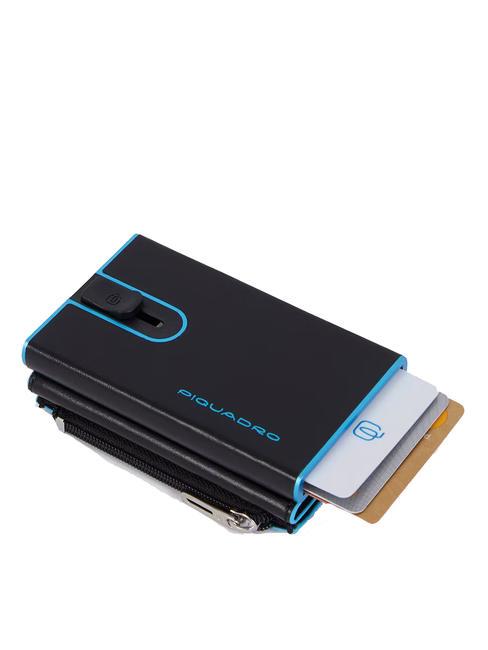 BLUE SQUARE Portafoglio in pelle con sliding system Nero - Portafogli Uomo