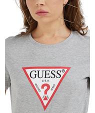 GUESS ORIGINAL LOGO T-shirt triangle light melange grey m - T-shirt e Top Donna - 4