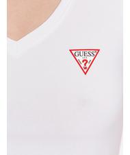 GUESS MINI TRIANGLE T-shirt scollo a V purwhite - T-shirt e Top Donna - 4