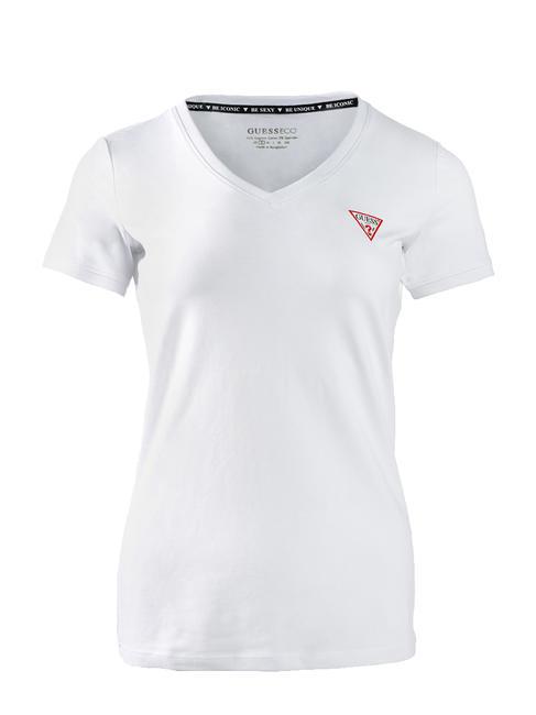 MINI TRIANGLE T-shirt scollo a V purwhite - T-shirt e Top Donna