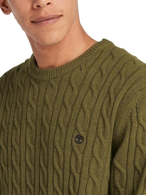 P-B LAMBWOOL Maglione girocollo in misto lana darkoliv - Maglie Uomo