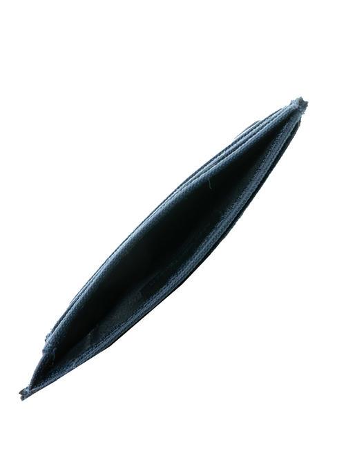 MACBETH Porta carte in pelle e tessuto blu - Portafogli Uomo