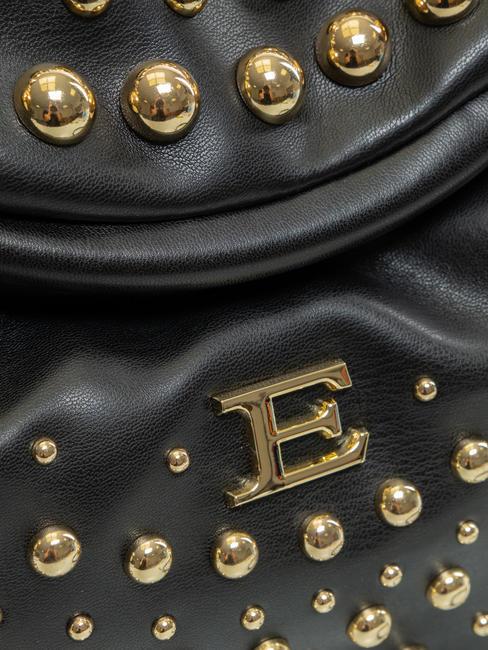 PRINCESS Borsa a tracolla con borchiette black gold - Borse Donna