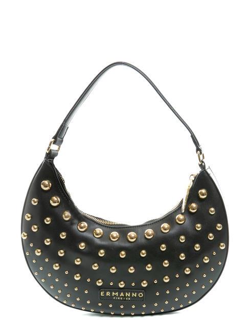PRINCESS Borsa a spalla con borchiette black gold - Borse Donna