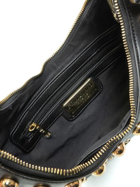 PRINCESS Borsa a spalla con borchiette black gold - Borse Donna