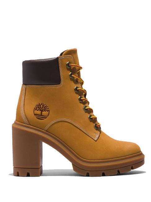 ALLINGTON Stivaletto stringato con tacco in nabuk wheat - Scarpe Donna