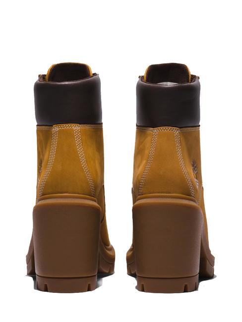 ALLINGTON Stivaletto stringato con tacco in nabuk wheat - Scarpe Donna