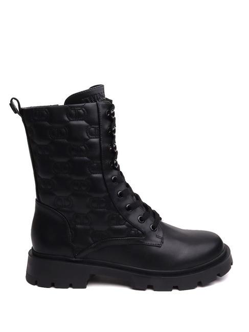 LOGO MATELASSE Stivaletti anfibi nero - Scarpe Donna