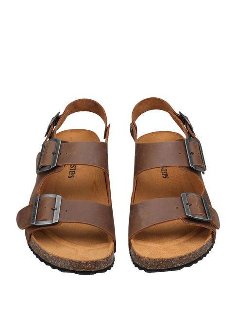 VEGA Sandalo ciabatta in suede tobacco - Scarpe Uomo