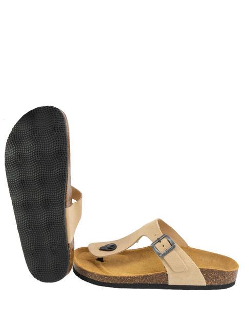 VEGA Sandalo infradito in suede taupe - Scarpe Donna