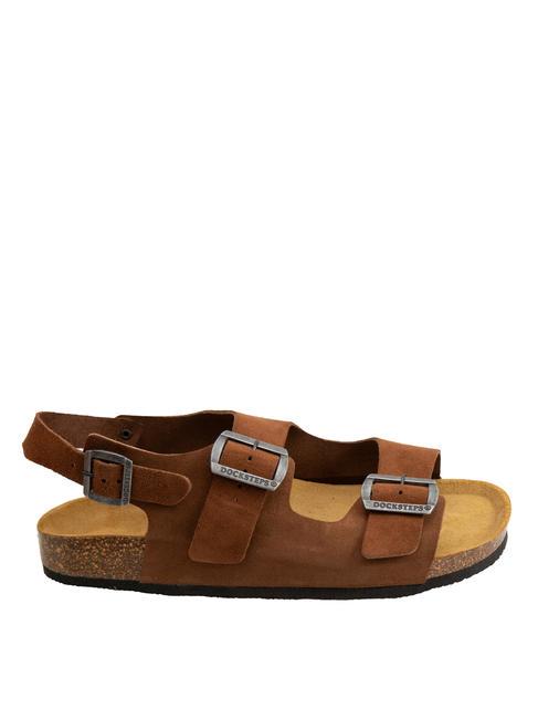 VEGA Sandalo ciabatta in suede tobacco - Scarpe Uomo