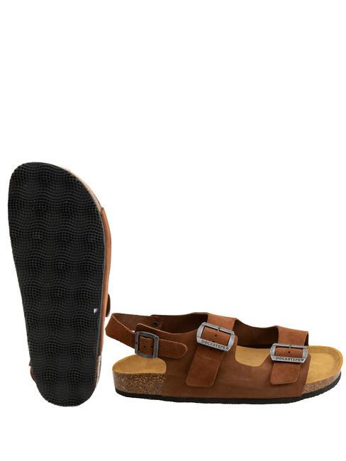 VEGA Sandalo ciabatta in suede tobacco - Scarpe Uomo