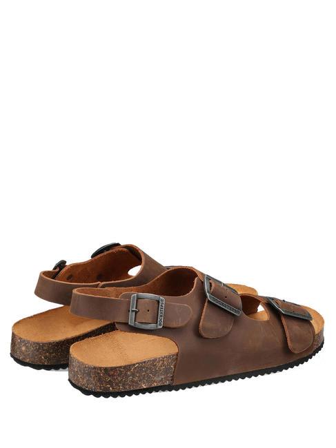 VEGA Sandalo ciabatta in suede tobacco - Scarpe Uomo