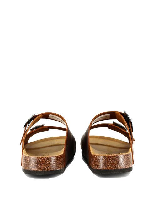 VEGA Sandalo in suede doppia fibbia dark brown - Scarpe Uomo