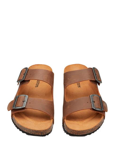 VEGA Ciabatta in pelle suede tobacco - Scarpe Uomo