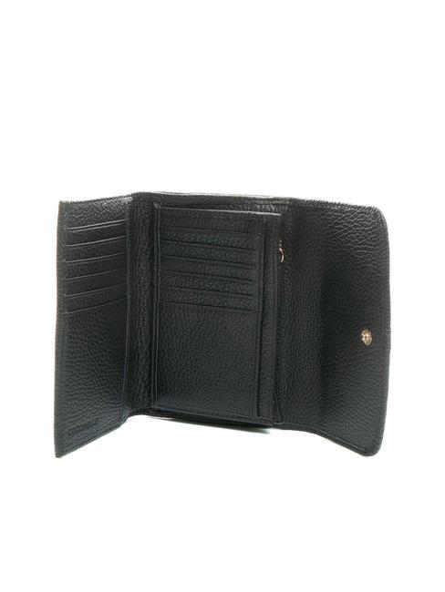 DORA Portafoglio piccolo in pelle martellata Nero - Portafogli Donna