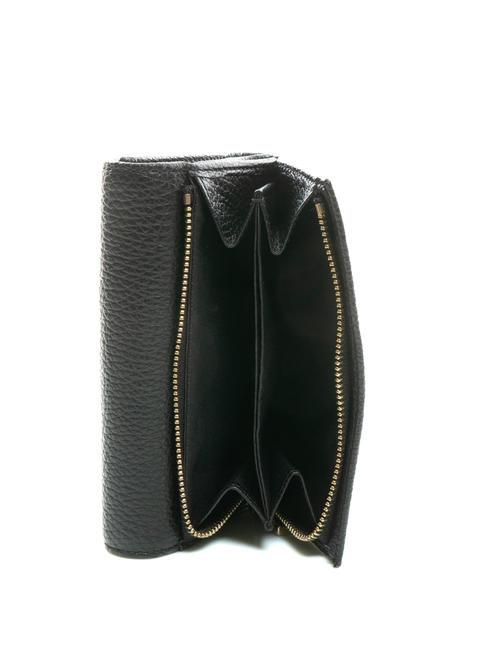 DORA Portafoglio piccolo in pelle martellata Nero - Portafogli Donna