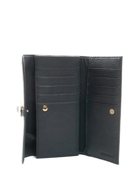 DORA Portafoglio grande in pelle martellata DARKBLUE - Portafogli Donna