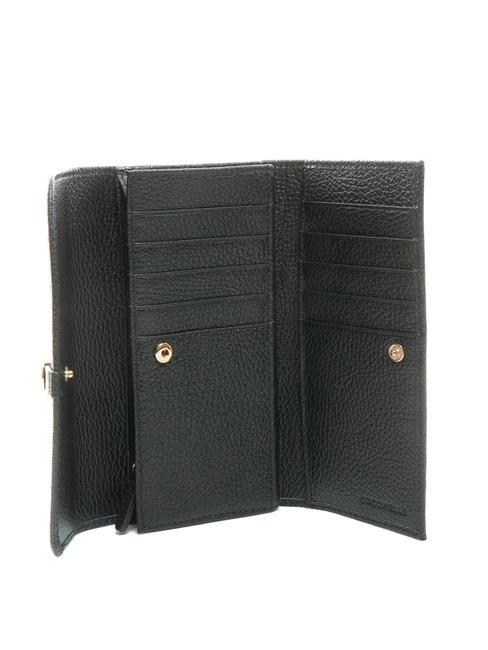 DORA Portafoglio grande in pelle martellata Nero - Portafogli Donna