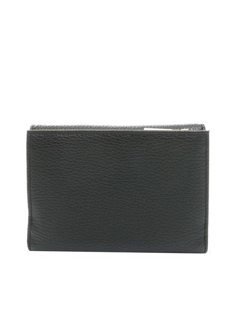 DOT Portafoglio piccolo in pelle martellata Nero - Portafogli Donna