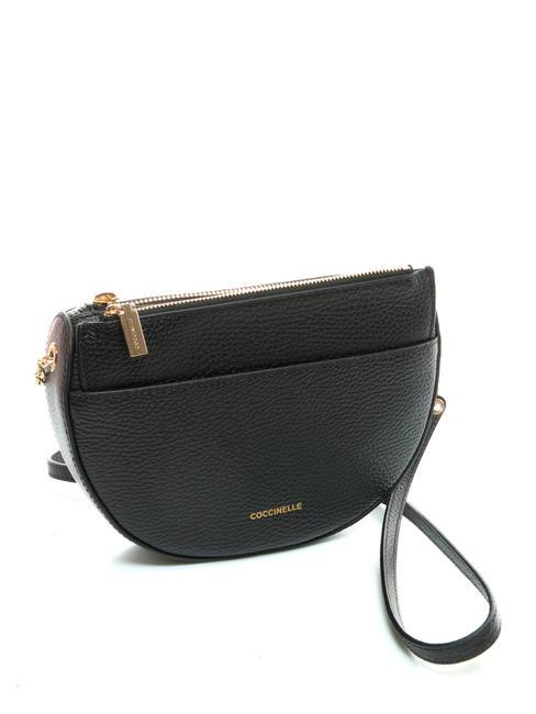 KALI Borsa a tracolla in pelle con pouch Nero - Borse Donna