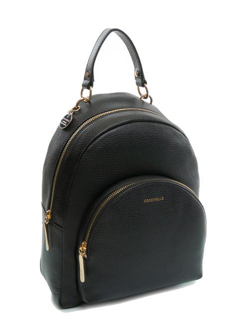 ALPHA Zaino in pelle martellata Nero - Borse Donna