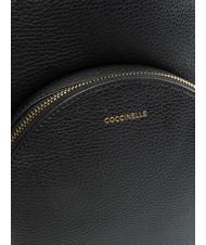 COCCINELLE ALPHA Zaino in pelle martellata Nero - Borse Donna - 3