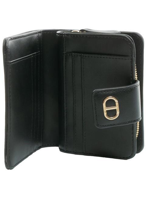 T OVAL Portafoglio Zip Around Small nero - Portafogli Donna