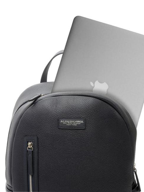 TOURIST Zaino in pelle, porta PC 15" nero - Zaini da lavoro porta PC