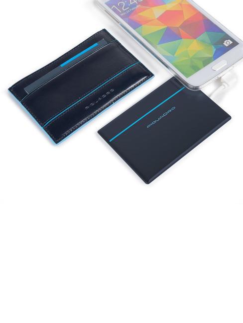 BLUE SQUARE Power Bank 1500 mah con custodia in pelle ROSSO - Accessori Viaggio