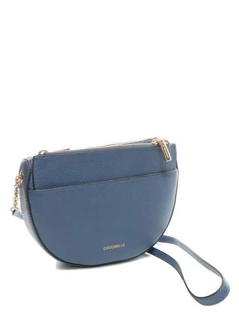 KALI Borsa a tracolla in pelle con pouch mirtillo - Borse Donna