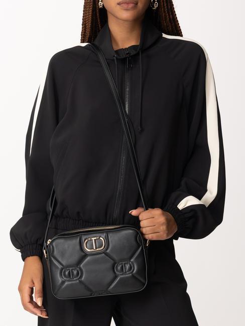 LOGO MATELASSE Borsa piccola a tracolla nero - Borse Donna