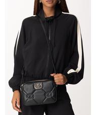 TWINSET LOGO MATELASSE Borsa piccola a tracolla nero - Borse Donna - 4