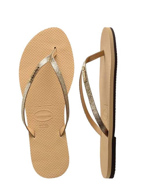 YOU GLITTER Infradito golden - Scarpe Donna