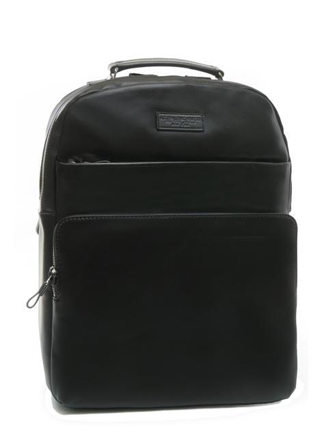 ICONIC NEW YORK Zaino porta PC 15'' in pelle nero - Zaini da lavoro porta PC
