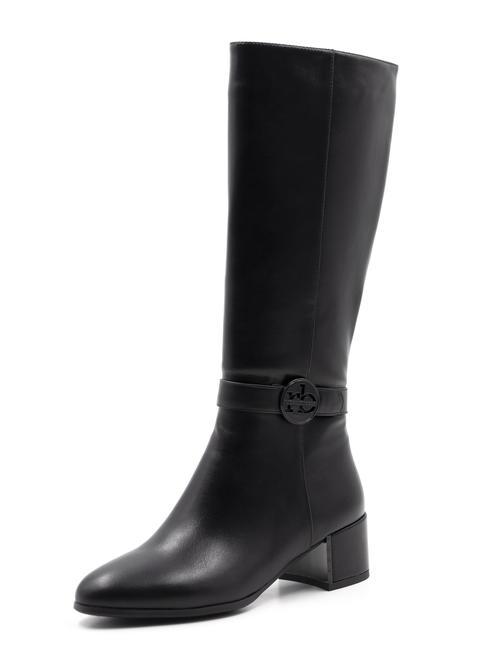 RB LOGO ROUND Stivali alti con tacco nero - Scarpe Donna