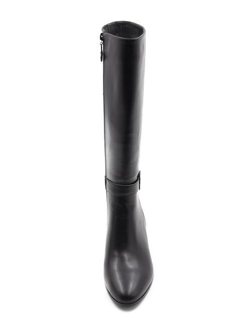 RB LOGO ROUND Stivali alti con tacco nero - Scarpe Donna